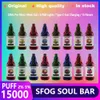 Puff 15K Puff 15000 Vapes Djeńskie Puffer Vaper Sfog Soul Bar 15000 Puff E Papierosy 22 ml Prefillowana Cewka siatkowa 15 Smaki 6 RGB Light