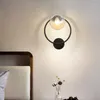 ウォールランプノルディックリードベッドルームの屋内モダンガラスボール照明器具wandlamplightingバスルームミラーステアライト
