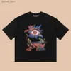 Męskie koszulki Żaba Drif Streetwear Luksusowa marka House of Brors Graphics Drukowane vintage odzież luźne wierzchołki TEE TOPS T SHIRT dla mężczyzn Q240316