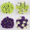 Decorative Flowers 18 Head Real Happy Flower High Quality Natural Simulated Rose Dry Home