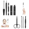 4/7/8/9 pièces coupe-ongles manucure pédicure ensemble Portable voyage en acier inoxydable coupe-ongles trousse à outils combinaison d'ongles