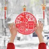Figurine decorative Decorazione per l'anno cinese Decori per pendenti Ornamenti per festival Pendenti pendenti per bonsai per stile da parete