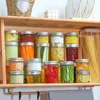 Bouteilles de stockage 12 pièces Couvercle en aluminium Mason Jars Conteneur transparent avec des conteneurs ménagers