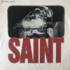 Mäns T-shirts groda drift Saint Michael Streetwear Bästa kvalitet astronautgrafik Vintage kläder Löst överdimensionerade t-shirt-toppar för män Q240316