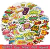 50 STKS Populaire Pop Stijl Tekststickers Internet Taal Decals Speelgoed voor Tieners LOL Stickers Gadgets Cadeau voor DIY Laptop Fiets Ska8469584