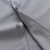 Tamanho S ~ 5XL Elastic Mens Camisas de Manga Longa Para Homem Slim Fit Força Não-Ferro Anti-Rugas Camisa Social Camisa Branca e Blusa 240306