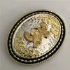 Cool 3D Lace Gold Phoenix Cowboy Belt Buckle With Oval Metal Men Kvinnor Bältes smycken Buckles290g