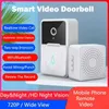 Doorbells Wireless Doorbell WiFi Outdoor HD Camera Security Door Bell Night Vision Video Intercom Voice Change For Home Monitor PhoneH240316