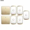 Doorbells Home Wireless Doorbell Waterproof 300M Remote CR2032 Battery 2 Transmitter 5 Receiver 60 Ring 0-110DB Chime US EU UK PlugP0AZ H240322