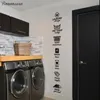 The rules of laundry decals tag stickers patternWash Dry Fold Iron Laundry Room Vinyl Wall Quote Sticker Decal LY07 240312