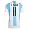 24 25 Argentina Soccer Jersey Messis Copa America Cup Camisetas Kids Kit 2025 National Team 2024 Home Away Football Shirt Player Version Di Maria Lautaro Martinez