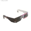 선글라스 실외 안경 200/로트 전문가 2024 안전한 3D 종이 UV 눈을 보는 것을위한 저항성 눈을위한 보호 안경 무작위 색상 H240316