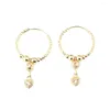 Boucles d'oreilles créoles tendance en forme de boule de cœur pour femmes et filles, bijoux en perles éthiopiennes, arabie saoudite, cadeau du moyen-orient