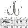 4X тройные якорные крючки с антикоррозийным покрытием, шлифованные вручную карповые рыболовные крючки, аксессуары для приманки для морской рыбы, рыболовные крючки 450 Peche 240313