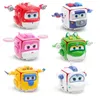 Transformatiespeelgoed Robots Super Wings-beeldjes Robottransformerende dozen Jett Dizzy Donnie vervormingsanimatie vliegtuigspeelgoed voor kinderen Kerstcadeaus 2400315