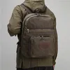 Zaino Oil Wax Vintage da uomo di grande capacità in pelle oliata militare zaini di tela borse da scuola viaggi laptop all'aperto Mochilas