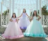 Girl Dresses Princess Puffy Flower Ruffles Party Toddler Pageant Wears Baby Birthday Kids Formal First Communion Ball Gowns