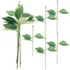 装飾的な花10 pcs偽の人工棒緑の茎花のアレンジメント供給葉はプラスチック