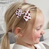 Hair Accessories 2Pcs Cute Ribbon Bow Clips Girls Cheerleading Baseball Hairpins Kids Handmade Barrettes Headwear