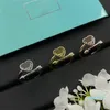 Ring Designer Rings Jewelry Solid colour letter diamond design Rings Gifts Jewelry Temperament Versatile Styles Gift Box size 6-10