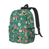 Backpack Wandering in Wonderland - Teal Red Backpacks Boys Girls Bookbag Mash