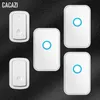 Doorbells Rechargeable Home Waterproof Wireless Doorbell 52 Melodies 280M Smart Door Bell Chime Kit LED Flash Security AlarmH240316