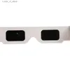 Lunettes de soleil Lunettes de soleil Lunettes d'extérieur / Lot Professionnel 2024 Papier 3D sûr Anti UV Lunettes de visualisation de l'éclipse lunaire Protégez les yeux Couleurs aléatoires H240316