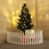 30pcsホワイトフェンスクリスマスクリスマスツリーウェディングパーティー装飾ミニチュア屋内庭の境界芝生芝生のエッジフェンスガーデン240309