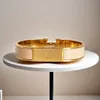 Pulseiras de design de luxo de alta qualidade 18K ouro aço inoxidável pulseiras clássicas de joias para homens e mulheres com bolsa de presente