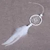 Decorative Figurines Dream Catcher Car Pendant Lucky Ornament Feather Mini Pure White Romantic Interior Accessories