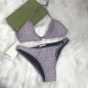 24SS Womens Fashion Bikini Designer Swimsuit الأنيقة كاملة الطباعة بدلة السباحة نساء صيف شاطئ العطلة بيكيني امرأة أنيقة