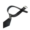 Choker Fashion Punk Gothic PU Leather Necklaces Women Girls Cool Sweet Collar Tie Shape Jewelry Gifts