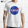 T-shirts pour hommes New Lie Space est un faux T-shirt de conspiration de la Terre Femme Chemise noire T-shirt en coton S-5XL Q240316