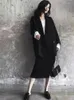 2ピースドレスInsozkdg 2024秋の冬女性スーツスカートセット気質光洗練されたオフィスレディ韓国スタイルブレザーセット
