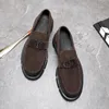 Chaussures habillées Mocassins intérieurs en cuir de vache dur Anti-velours en cuir Business Casual Hommes Confortables Set Pédale