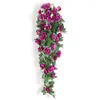 Fleurs décoratives Q6PE, fausses roses suspendues en rotin, pour fête de mariage, réception-cadeau pour bébé, cérémonie en plein air
