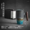 Tassen Große Kapazität Keramik Mit Deckel Teetasse Büro Filter Kung Fu Handgemachte Tassen Set Geschenk Freunde 50
