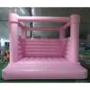 outdoor activities commercial moonwalk white inflatable bouncer jumping bouncy castle pastel blue pink wedding bounce house for party1