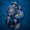Sports Automatic Mechanical Men's Watches Bio Ceramic BP United Five Oceans Watch Transparent Back Luminous World Time watchs 2023
