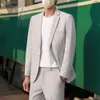 한국 슬림 핏 트렌디 한 옷, 캐주얼 다목적, 하이 엔드 및 가벼운 성숙한 남자 코트를위한 스프링 가을 새 정장