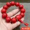 Strand Summer Selling Men's and Women's Natural Red Turquoise Armband Crafts Halsband Löst runda pärlor