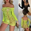 Seksi set y Kadınlar Kısa Elbise Fishnet Babydoll iç çamaşırı pijama sargısı mini dantel çiçek see-through-through nightwear drop dağıtım otmpu