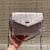 Women Vinatge Classic Mini Flap Silk Fabrics Envelope Rame Bags Candy Kolor Srebrny metalowy uchwyt łańcucha Matelasse Crossbody torebki na ramię Girls 18cm