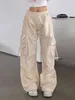 2023 Y2k Baggy Cargo Pant Harajuku Retro Solid Oversize Pantaloni larghi a gamba larga Tasche casual Pantaloni dritti Streetwear 240301