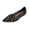 Flats Brand Ballet Flat Schuhe Frauen 2021 neue gestrickte Schuhe speicherte Leopardenmuster Mode fliegende gewebte Schuhe Freizeitschuhe Frauen Frauen