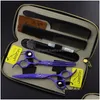 Nożyczki do włosów Jason HD24 Purple Lakier 55 cali 60 cali do cięcia włosów nożyczka 62 HARCC SCISSORS8236320 DROP Produ