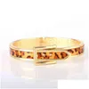 Bangle Boutique Korean Version Belt Armband Buckle Alloy Leopard Bead Jewelry Drop Delivery Armband DH0ZN