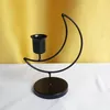 Candle Holders Holder For Pillar Candles Metal Candlestick Moon Stand Desktop Tealight Decoration