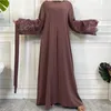 Ubrania etniczne Kobiety Eid muzułmańska sukienka Abaya Ramadan Maroko sukienki Dubai Abayas Kaftan Vestidos Arab Arab Long Shade Lace Solid Color Belt