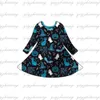 Girl's Dresses Newest design Christmas dress for children in the style of Christmas flock; gift; sweets with pattern dress with long sleeves for girls 240315